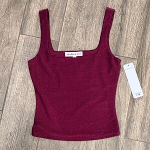 NWT Madden Girl Sparkling Burgundy Camisole